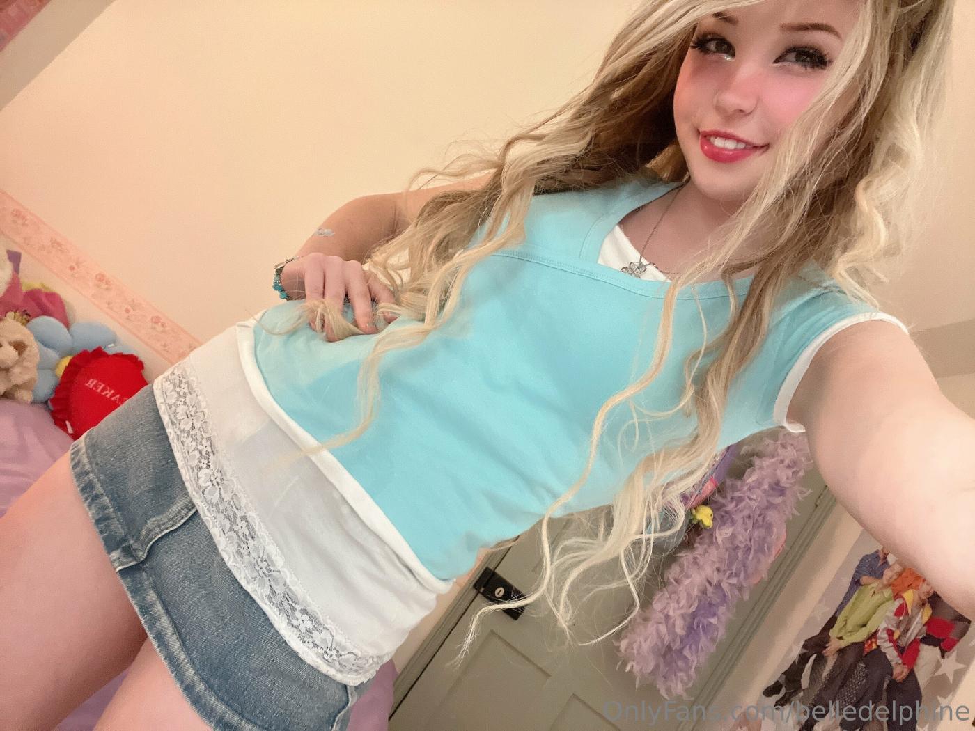 Belle Delphine Short Skirt Strip Pussy Tease Onlyfans Video