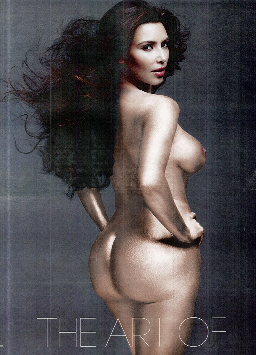 Kim Kardashian Nude Body Painting Leaked 11