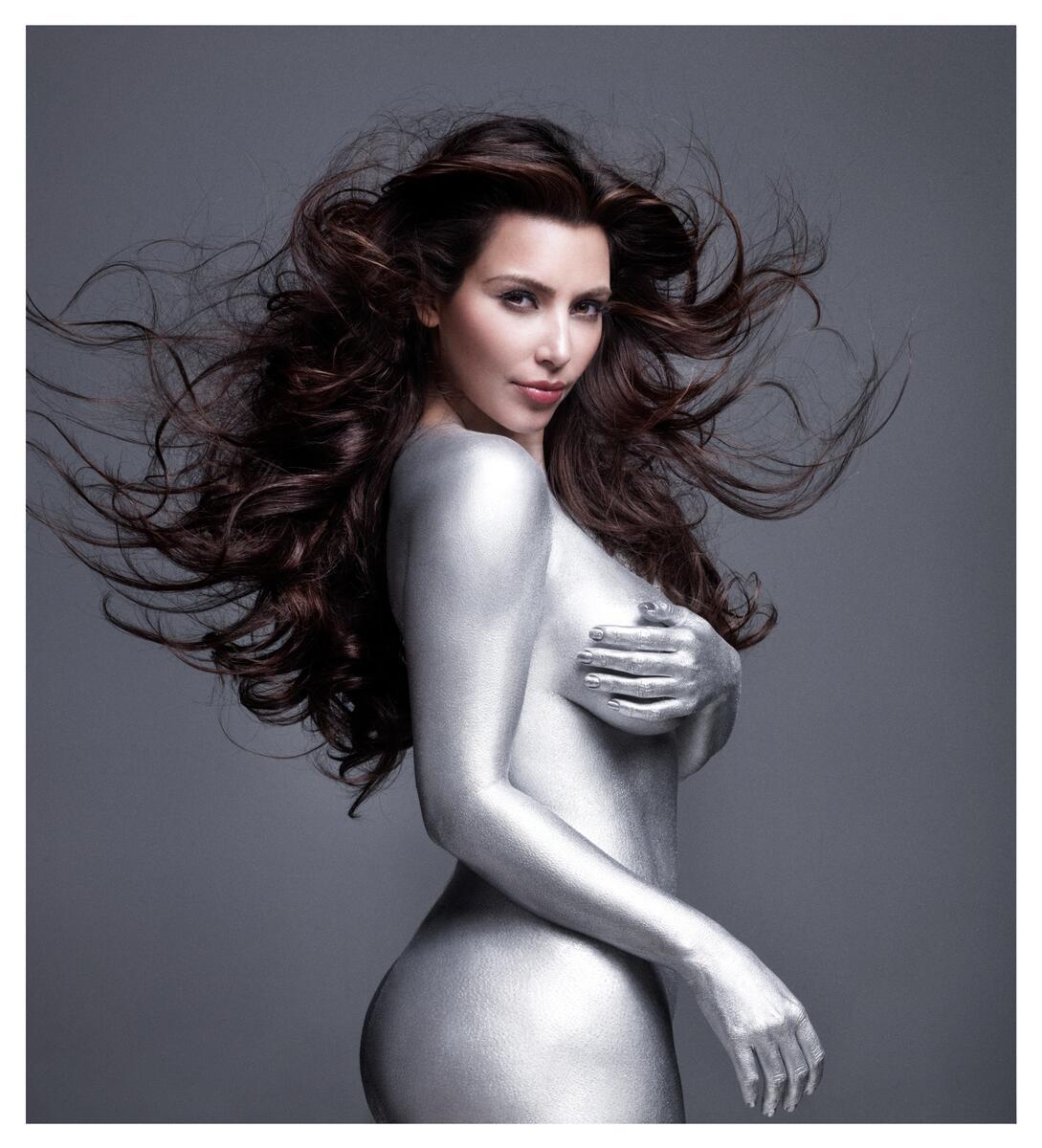 Kim Kardashian Nude Body Painting Leaked 8