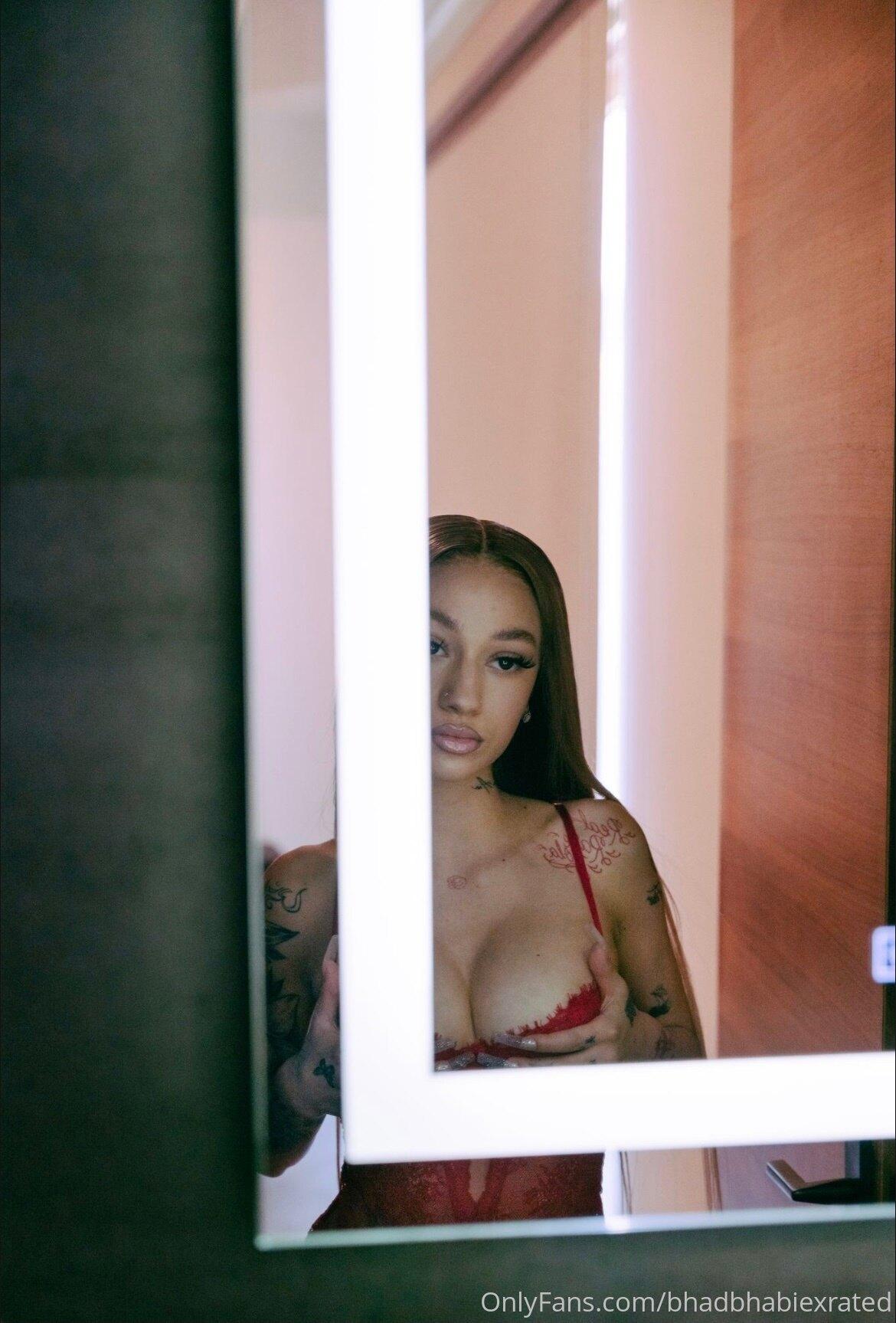 Bhad Bhabie X Rated Nude Red Lingerie Set Leaked