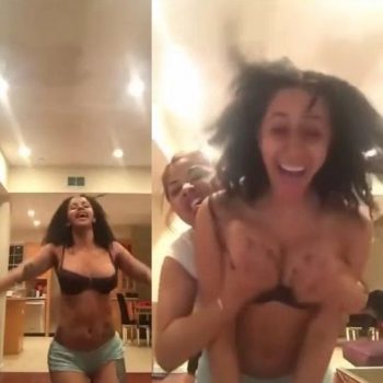 Lesbian Tit Grab - Cardi B Lesbian Boob Grabbing Dance Video Leaked | Thotslife.com