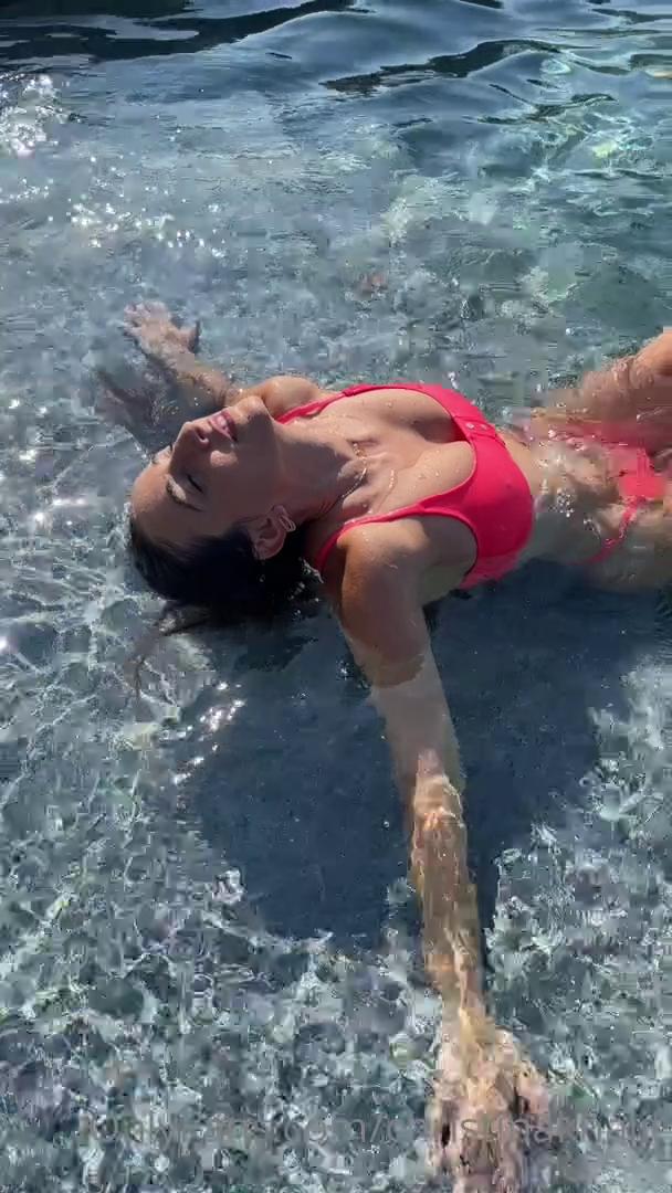 Christina khalil nude pool teasing video leaked
