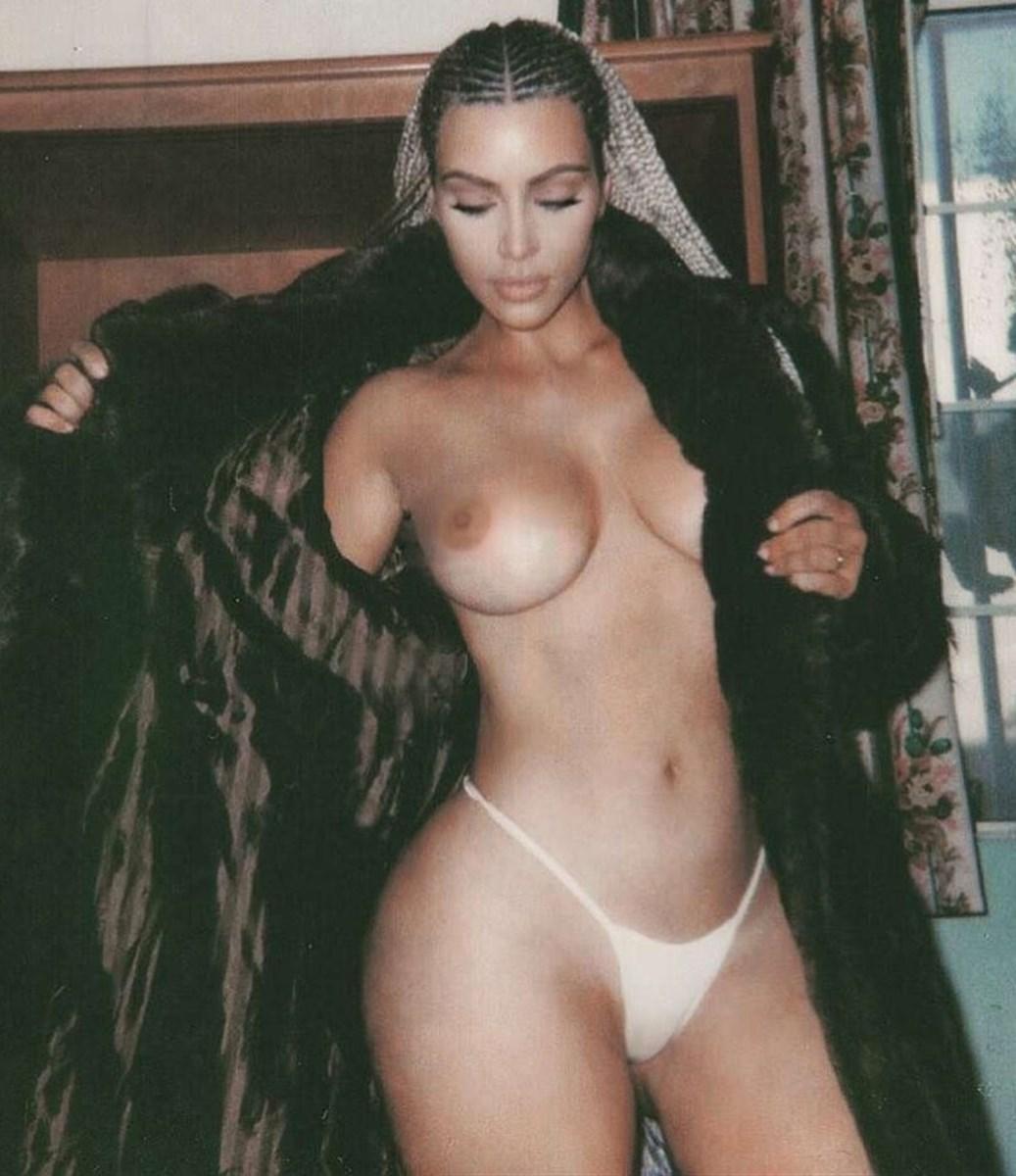 Kim Kardashian Topless Thong Magazine Photoshoot Leaked