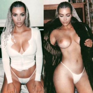 Kim Kardashian Topless Thong Magazine Photoshoot Leaked