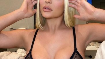 Kylie Jenner Nip Slip See Through Sheer Lingerie Set Leaked