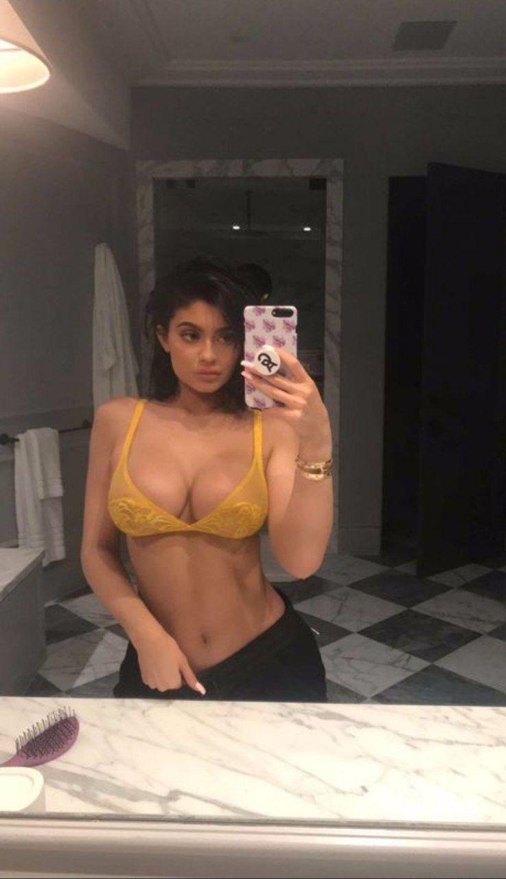 Kylie Jenner Nip Slip See Through Sheer Lingerie Set Leaked 9
