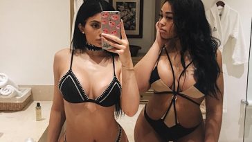 Kylie Jenner Pool Candid Thong Bikini Set Leaked