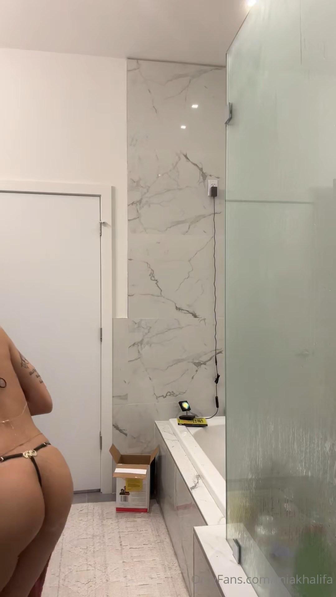 Mia Khalifa OnlyFans Wet Boobs Shower Video Leaked