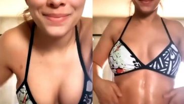 Paige VanZant Rubbing By Body in Lotion Video Leaked