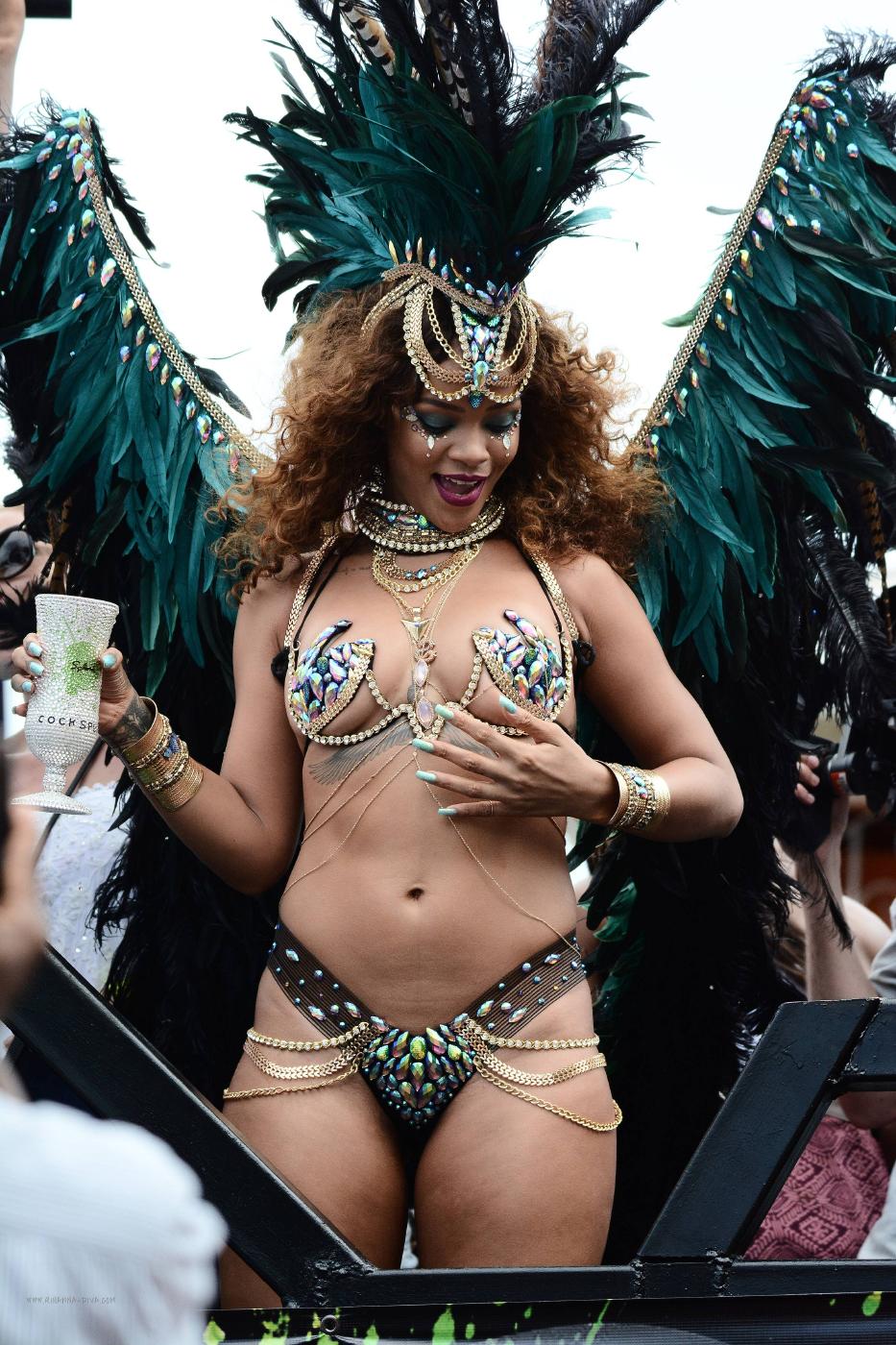 Rihanna Nip Slip Public Bikini Festival Photos Leaked 33
