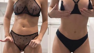 Vicky Stark See Thru Black Lingerie Onlyfans Video Leaked